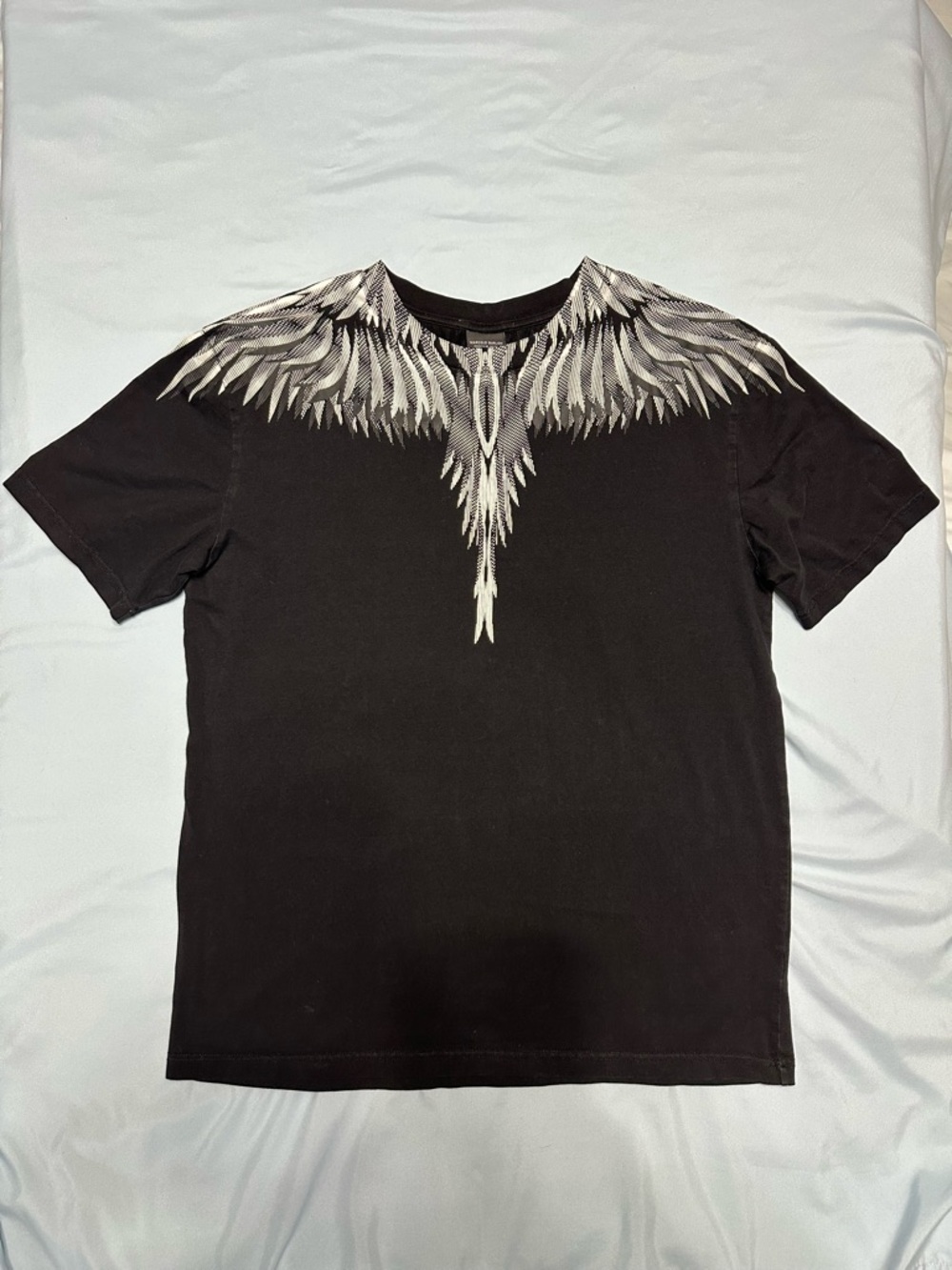 Marcelo Burlon Black Cotton Graphic Print Men's Jersey T-Shirt Size M